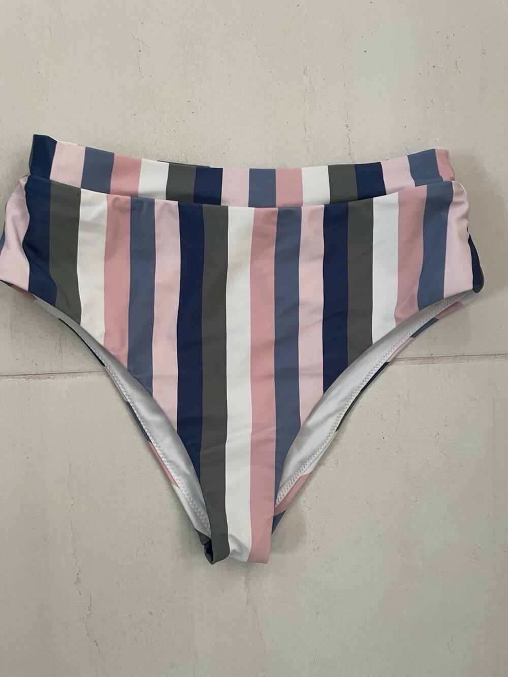 Raisins Swim Bikini Bottom High Waist Striped Swimwear Beach Summer